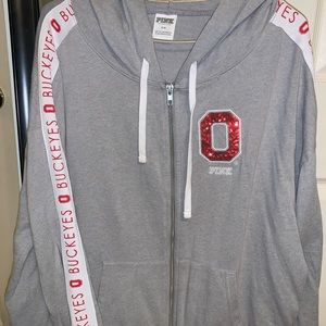 VS PINK OSU Collegiate Collection Full Zip Hoodie